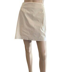 Gap Light Beige Stretch Cotton Mini Skirt Womens Sz 10 Versatile Neutral Color